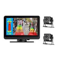 Système BSD AHD à écran tactile 7 pouces 12V 24V avec caméra AI 1080P à détection de distance et lignes de stationnement ajustables pour la sécurité des camions