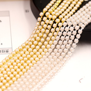 Cadena de Perlas con Cristales de 4mm para Decoración de Uñas, Origen Yiwu - Product Image 1