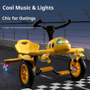 Coche de juguete de plástico para niños, <span class=keywords><strong>triciclo</strong></span> de pedales de cuatro ruedas, tipo Go-Kart, con diseño de avión pequeño, para niños y bebés - Product Image 4