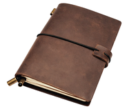 Journal portable vintage en cuir, rechargeable, à feuilles mobiles, avec sangle en cuir faite à la main, idéal pour les voyages, le bureau ou comme cadeau