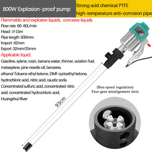 Normas 1300W Bomba de transferencia de tambor eléctrica portátil 220V Bomba de barril de aceite de grasa Riego centrífugo bajo Agricultura OEM - Product Image 4