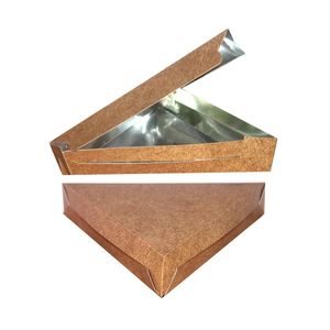 Emballage de qualité restauration rapide à emporter papier kraft boîte à lunch conteneur Lock- corner triangle crêpe crêpes gâteau <span class=keywords><strong>pizza</strong></span> tranche - Product Image 2