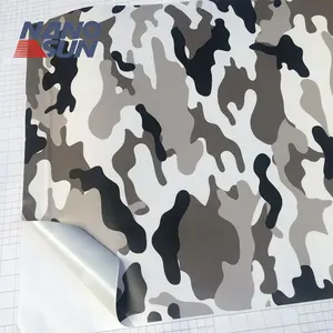 Film d'emballage en vinyle de voiture, autocollant de Camouflage de la neige, pour vélo, couleur blanche