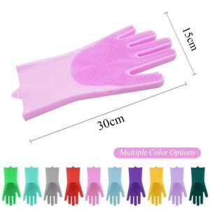 Gants de toilettage pour animaux de compagnie, gants de bain pour chiens et chats, gants de shampoing, éponge magique pour la vaisselle, éponge de nettoyage, gants en silicone pour enlever les poils - Product Image 6