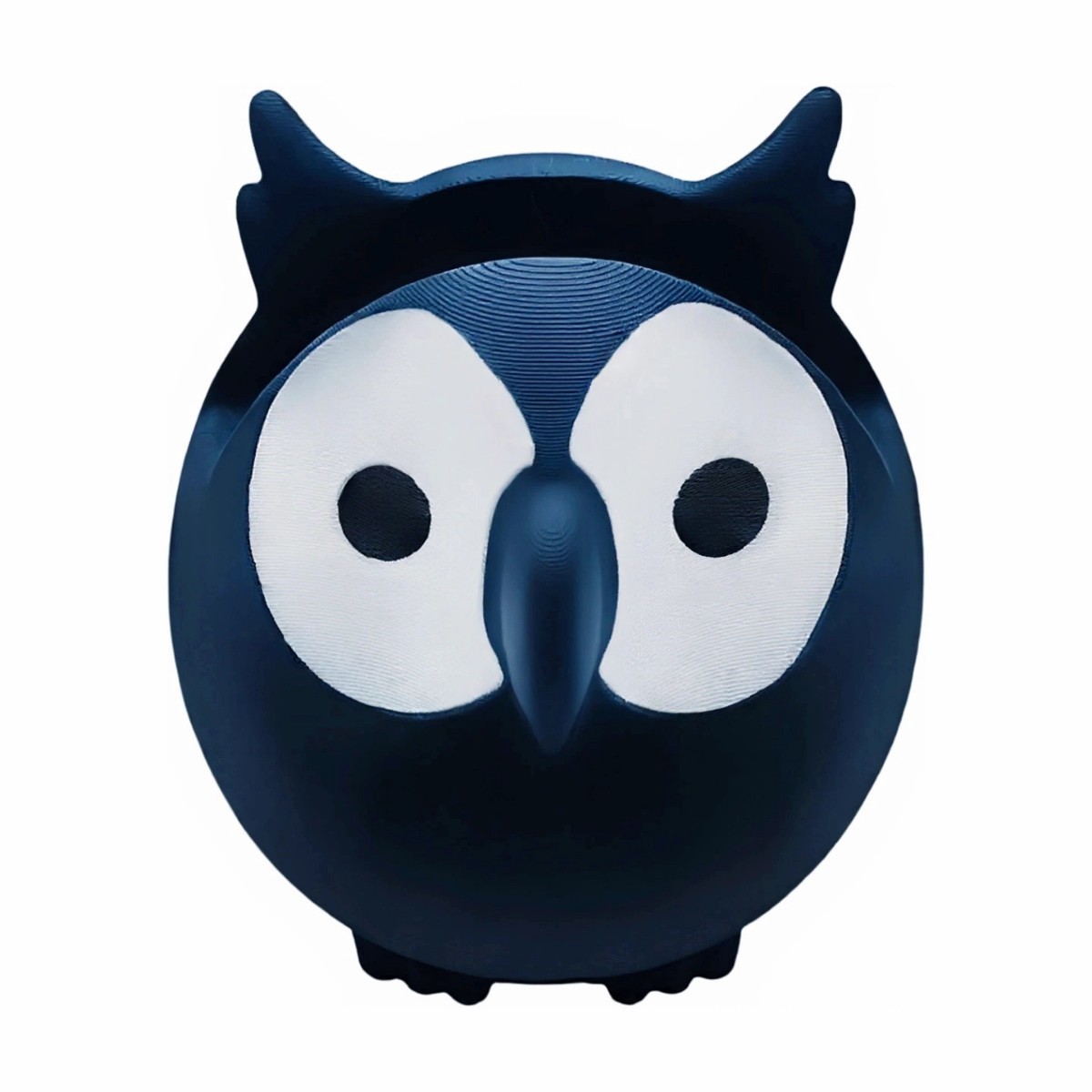 Hibou bleu foncé-8*8cm