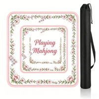 Tapis de Mahjong Pliable Imperméable Antidérapant Portable avec Bord Renforcé, Logo Personnalisé et OEM pour Jeu à Domicile et Fêtes