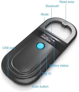 Lector de Identificación Animal 180, Lector de Microchip RFID para Etiquetas de Mascotas, Escáner para Control de Acceso - Product Image 4