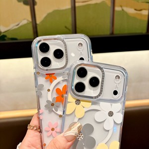 Coque de téléphone magnétique florale en PC pour <span class=keywords><strong>iPhone</strong></span> 18 17 16 15 Pro et Samsung S26 – Étui de protection tendance pour femme - Product Image 6