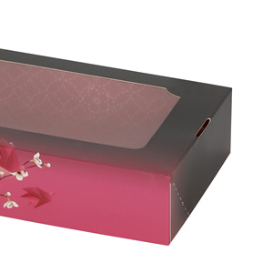 Caja de Embalaje de Papel con Diseño de Sakura de Lujo, con Ventana Transparente, Fabricante de Vietnam, Certificado FSC, Proveedor de Cajas de Grado Alimenticio - Product Image 6