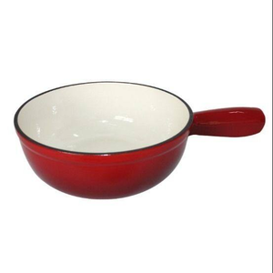 Pot à fondue au chocolat et au fromage en <span class=keywords><strong>fonte</strong></span> émaillée de couleur personnalisée, <span class=keywords><strong>Caquelon</strong></span> - Product Image 1
