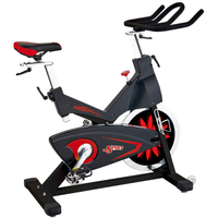 Vélo de spinning magnétique K-FIT GSP0070 à transmission par courroie, silencieux, avec volant d'inertie lourd réglable, pour l'exercice en intérieur, la gym à domicile et le fitness