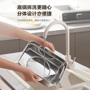 Vaporera eléctrica Supor de 18L, olla desmontable de acero inoxidable de 2 capas, control mecánico, olla de vapor multifuncional para el hogar - Product Image 4