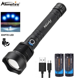 Alonefire Đèn Pin Công Suất Cao <span class=keywords><strong>Led</strong></span> H007 XHP70 30W Đèn Pin Làm Việc Tuần Tra Siêu Sáng Ngoài Trời Phóng To Bằng Nhôm 26650 - Product Image 2