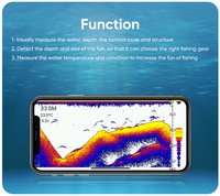 Détecteur de profondeur portable avec sonde sonar, écholocalisateur sans fil, détecteur de profondeur pour la pêche, leurre de pêche, écholocalisateur
