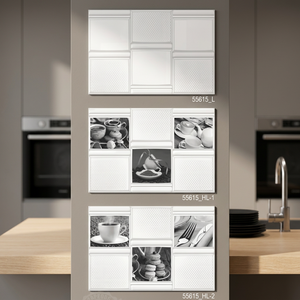 Azulejos de Pared Modernos de Cerámica Blanca para Cocina, Diseño de Última Generación, 300x450mm, Acabado Brillante, para Exteriores, Baños y Salas, Resistentes al Fuego - Product Image 1