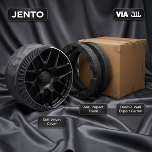 Cerchi in Lega JENTO 18 Pollici 8J 9J Sfalsati 5x112 ET42 ET45 CB66.6 Neri Lavorati a Macchina per Mercedes Audi A4 A6 VW Passat JWL VIA - Product Image 4