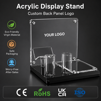 Expositor Magnético de Acrílico para Auriculares con Ranura Reemplazable para Póster, Soporte Desmontable con Múltiples Compartimentos para Venta Minorista