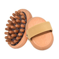 Cepillo de Masaje Capilar de Madera Natural Ecológico con Logotipo Personalizado, Cepillo Ovalado para Relajación Corporal Completa y Cervical