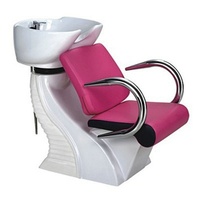 Fauteuil de lavage de cheveux pour salon avec bac en céramique, design moderne et simple, structure métallique, mobilier de salon