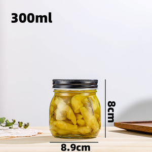 Bocaux Mason en verre borosilicate à large ouverture avec couvercles à vis, 16 oz, 300 ml, 500 ml, 1000 ml, transparents, design classique, détachables, vente en gros - Product Image 2