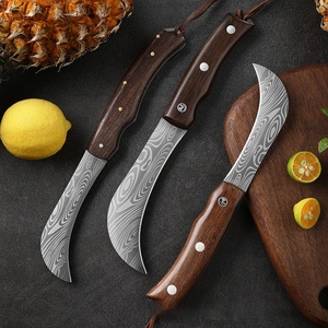 Couteau pliant de chasse et de camping Durian, lame en acier inoxydable, manche en cuivre blanc, haute dureté, multifonctionnel, tranchant, DIY HK FB246 - Product Image 3