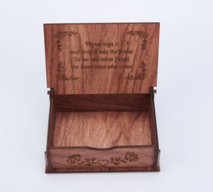 Adornos Creativos de Madera para el Hogar, Regalos y Artesanías, Artículos para Bodas, Marco de Madera para Firmas de Boda - Product Image 4