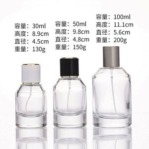New Arrival Transparent <b>Perfume</b> <b>Bottle</b> Empty Portable <b>30ml</b> 50ml 100ml Glass Pump Sprayer Packaging Screen Printing Refillable - Product Image 2