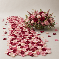 Lot de fleurs de mariage en soie faites à la main sur mesure, pour arche, chemin de table, centre de table, décoration de fête nuptiale, couleur assortie, vente en gros