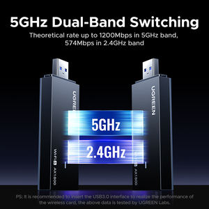 Adaptateur <span class=keywords><strong>WiFi</strong></span> UGREEN WiFi6 AX1800 USB3.0 5G&2.4G double bande USB <span class=keywords><strong>WiFi</strong></span> pour <span class=keywords><strong>PC</strong></span> <span class=keywords><strong>portable</strong></span> Antenne <span class=keywords><strong>WiFi</strong></span> Récepteur Ethernet <span class=keywords><strong>Carte</strong></span> réseau - Product Image 3