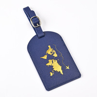 Étiquettes à bagages en cuir avec logo estampé or, étiquette de sac de voyage avec fente pour carte d'identité, étiquette de valise