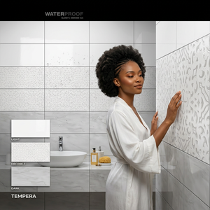Azulejos de Pared de Cerámica Esmaltada para Baño, 30x60cm, 300x600mm, Ladrillo Refractario, Diseño Tempera para Exteriores, Fábrica India, Mejor Precio - Product Image 1