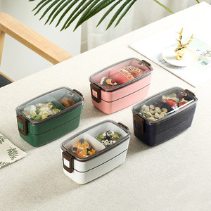 Custom Designmicrowave Airtight Meal Prep Plastic Glass Lunch Bento Box Eco Friendly Adult Lunch Box