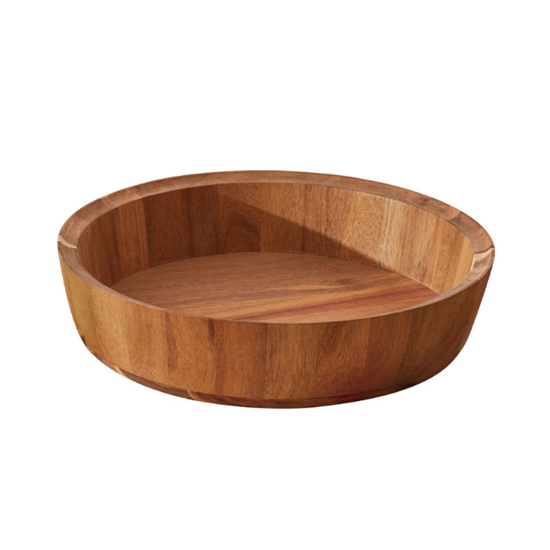 Портативная круглая деревянная раковина для овощей в японском стиле для кемпинга