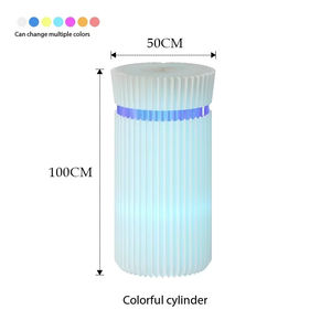 Nuevo Exhibidor Cilíndrico de Moda con Iluminación, Vitrina Comercial para Almacenamiento y Exhibición de Adornos - Product Image 5