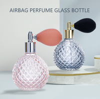 Flacon de parfum en verre pour voiture vintage classique de 100 ml avec diffuseur à roseaux, imprimé sérigraphié, transparent rose et noir, boîte de 100 pièces