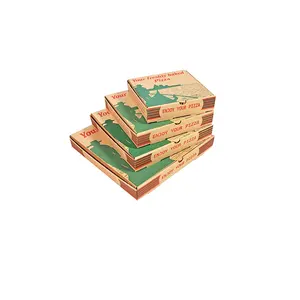 Aangepaste Pizzadoos Herbruikbaar 33 35 Cm 7/9/12 Inch Gegolfd Papier Pizza Verpakking Verpakking Met Uw Eigen Logo
