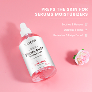 Oem Witch Hazel Toner Extracto de agua de rosas Cuidado de la piel facial Niebla facial Hidratante Venta al por mayor Witch Hazel Facial Toner Spray Serum - Product Image 2