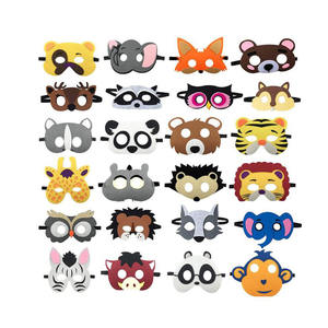 Mascherina IN feltro di animali 12 pz IN 1 SET per vestire COSTUME per fingere di giocare maschera per bambini - Product Image 6
