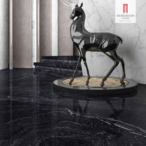 Galaxy đen 6mm Sứ đánh bóng tráng men tấm gạch thiêu kết hòn đảo đá <span class=keywords><strong>Countertop</strong></span> - Product Image 2