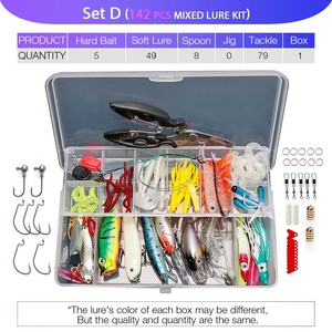 <span class=keywords><strong>Kit</strong></span> <span class=keywords><strong>de</strong></span> leurres <span class=keywords><strong>de</strong></span> <span class=keywords><strong>pêche</strong></span> en gros avec boîte en plastique, ensemble <span class=keywords><strong>de</strong></span> leurres souples, crankbaits et wobblers noirs multiples - Product Image 4