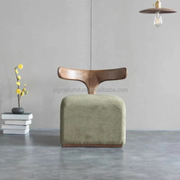 Chaise de canapé moderne sans accoudoirs Chaise de salon de loisirs Canapé en tissu de velours Chaise en corne de cerf pour la chambre à coucher et le bureau