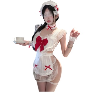 Lingerie da Cameriera Domestica Sognante, Costume da Cosplay da Servitrice Pura e Serena, Uniforme Seducente con Volant per Donne - Product Image 1