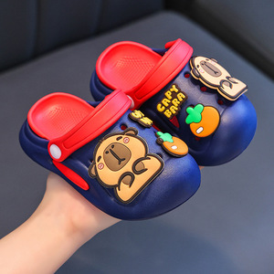 Mignon Capybara antidérapant fond plat enfants sabots doux bébé sandales pour l'été vêtements d'extérieur nouvelles pantoufles mignonnes pour enfants - Product Image 4