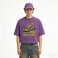 Nouveau T-shirt d'été 2026 à imprimé thème Pâques, tendance, confortable et ample pour homme