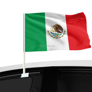 ธงเม็กซิโก 100% โพลีเอสเตอร์ พิมพ์ดิจิทัล กันน้ำ พร้อมเสาธงไฟเบอร์กลาส ขนาด 14x21 ซม. - Product Image 3