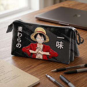 Karactermania One Piece Unique-Triple Fabric Zipper Pencil Case Black pour les écoles et les bureaux - Product Image 3