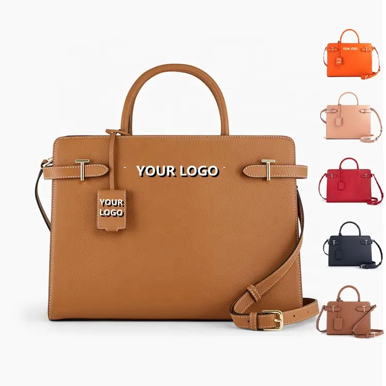 New Design Custom Logo Ladies Handbags High Quality Pu Leather Womens Tote Bags Fashion Business Style Handbags For Women Luxury