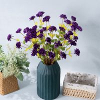 Chrysanthèmes artificiels en céramique en gros, fausses fleurs artisanales pour bouquet de mariage, décoration rustique pour vase DIY à la maison