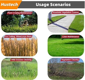 Débroussailleuse à essence industrielle sans fil 52cc 2 temps avec roues - Product Image 5