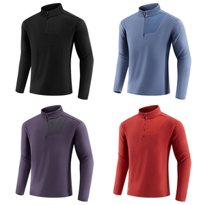 เสื้อยืดแขนยาวสำหรับผู้ชายทรงเข้ารูปแห้งเต็มตัวแบบยืดได้ - Product Image 2